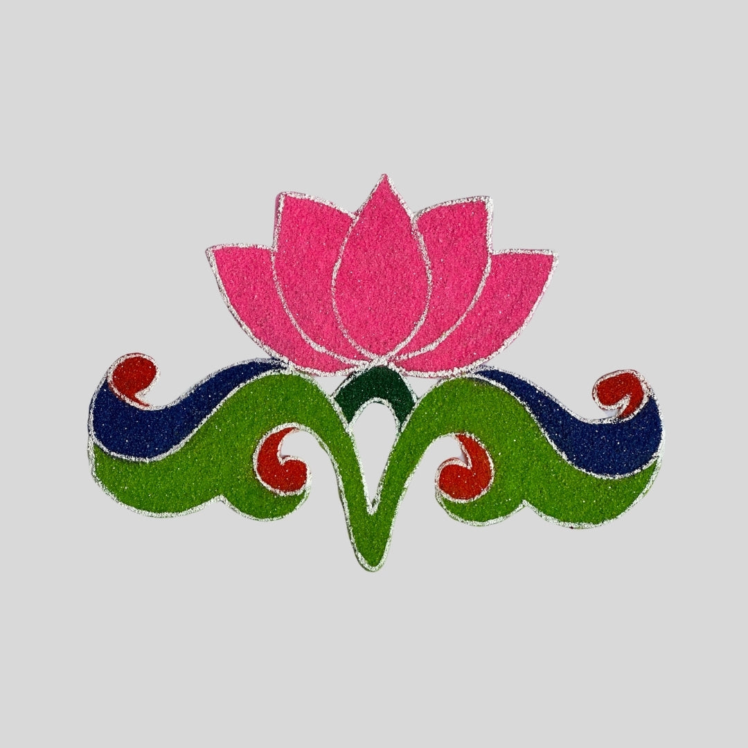 Decorative Floral Border Ready Rangoli Design 4