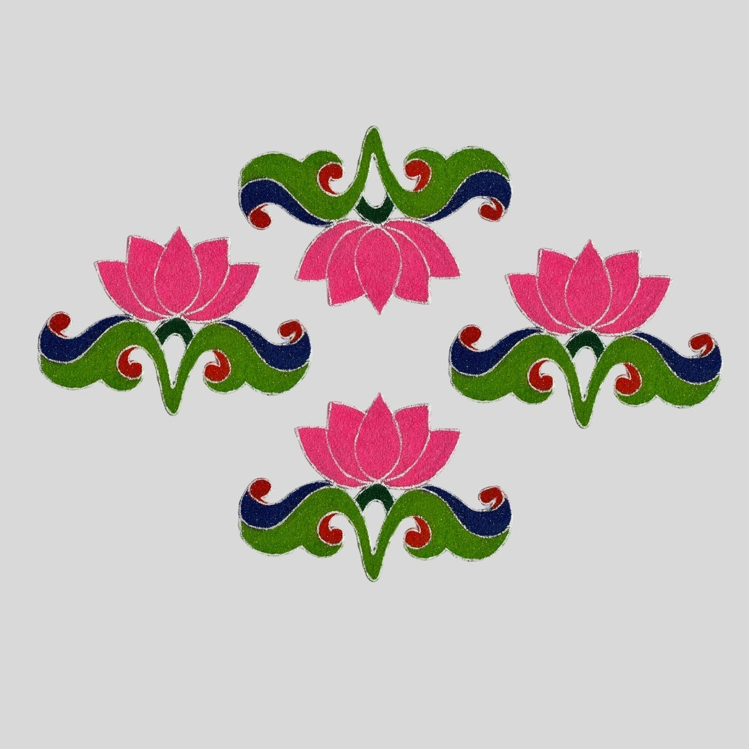 Decorative Floral Border Ready Rangoli Design 4
