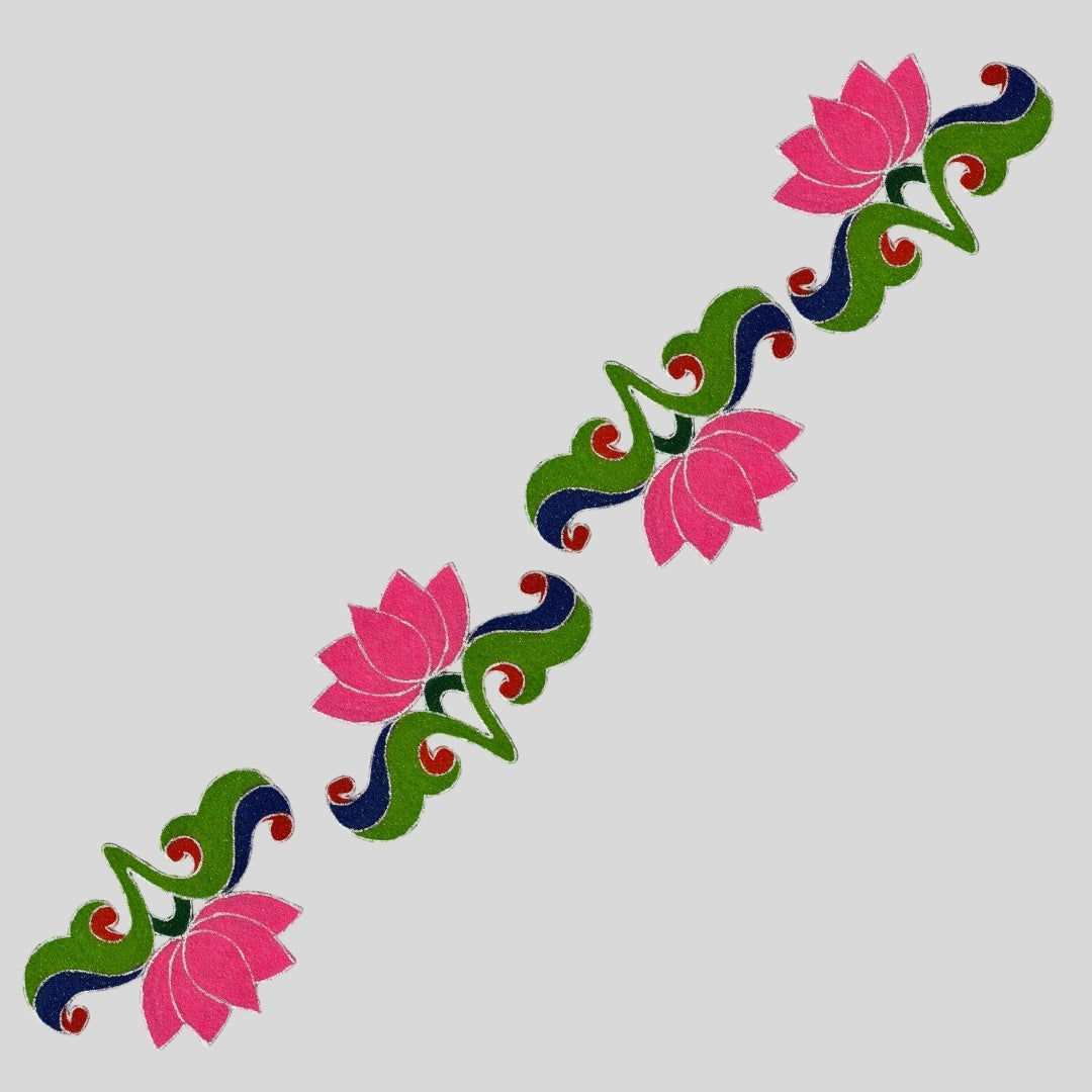 Decorative Floral Border Ready Rangoli Design 4