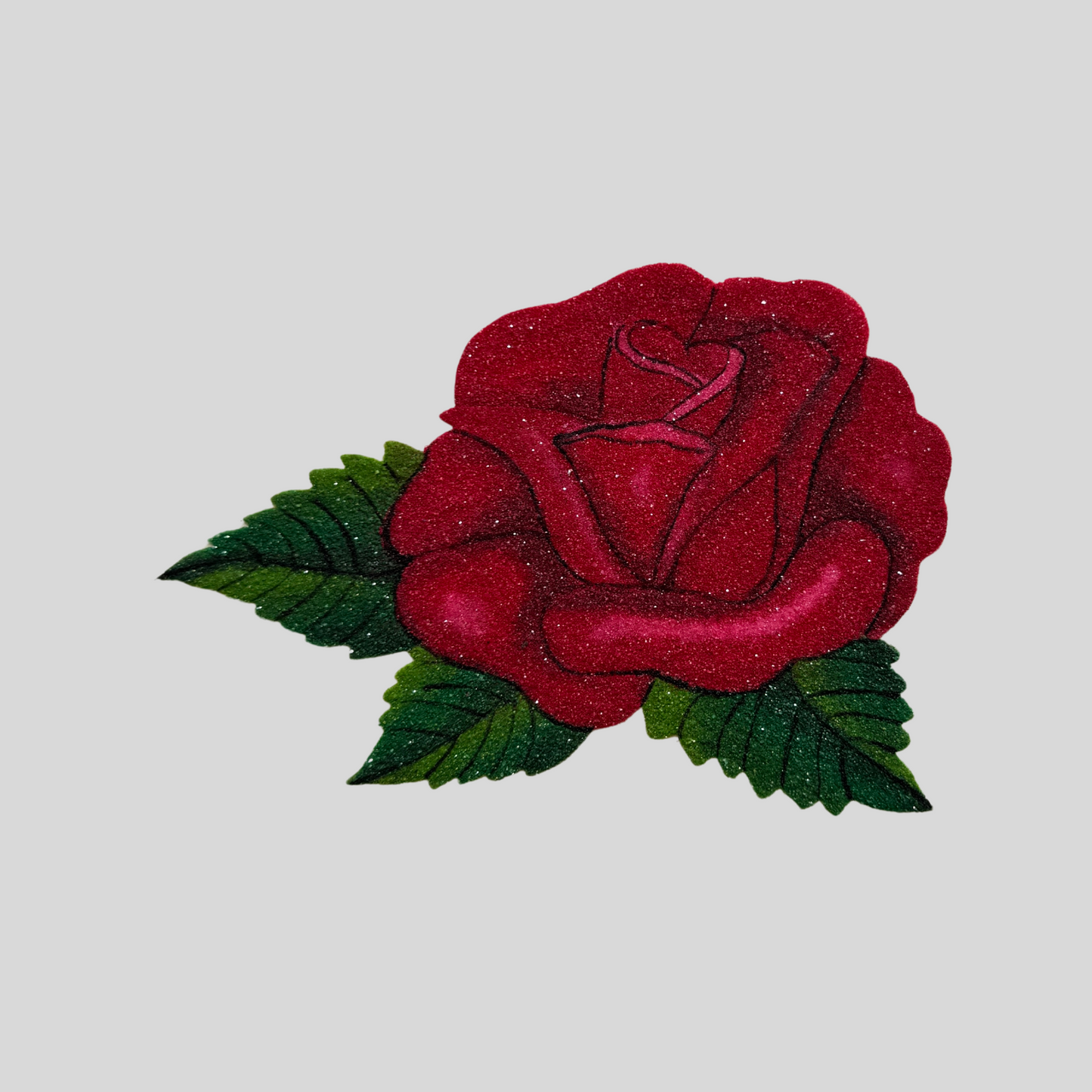 Red Rose Rangoli