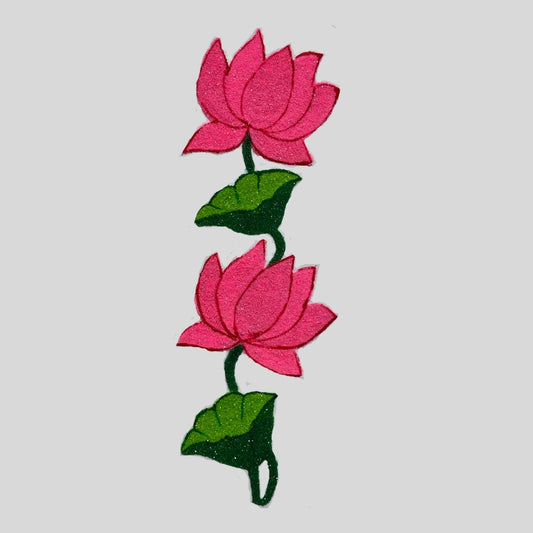Decorative Lotus Border Ready Rangoli Design 1
