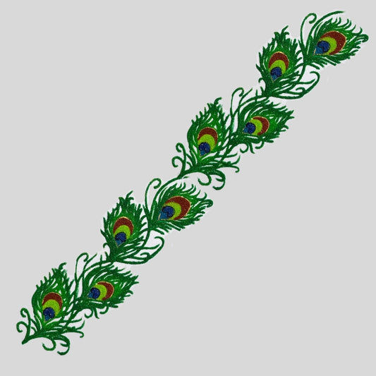 Decorative Peacock Feathers Border Ready Rangoli Design 1