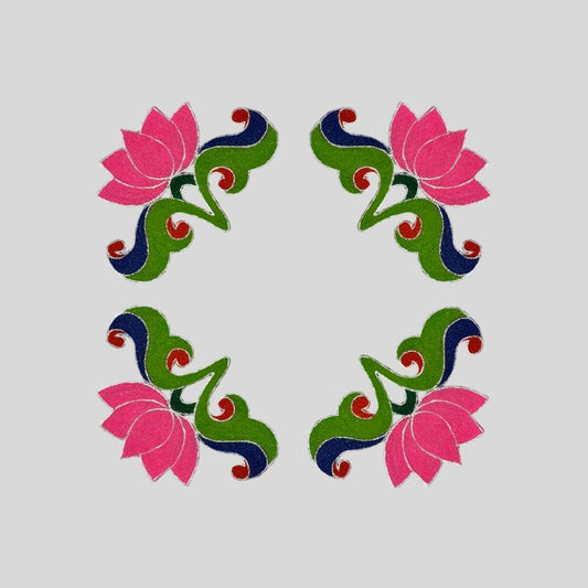 Decorative Floral Border Ready Rangoli Design 4