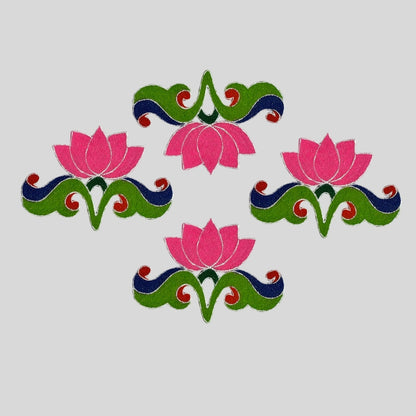 Decorative Floral Border Ready Rangoli Design 4