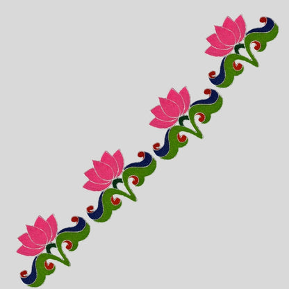 Decorative Floral Border Ready Rangoli Design 4