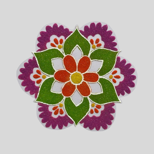 Daily Use Floral Ready Rangoli Design