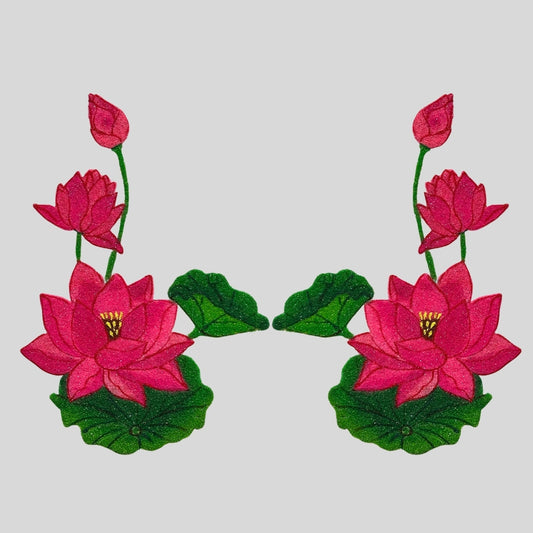 Lotus with Bud Pair Rangoli Design 2