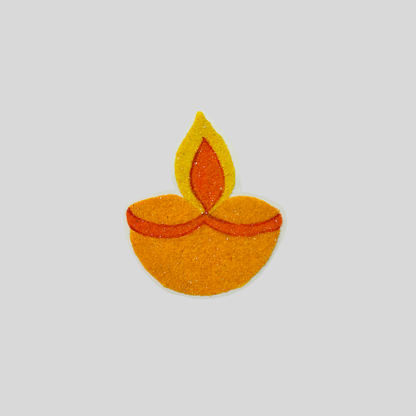 Radiant Diwali Diya Rangoli Yellow