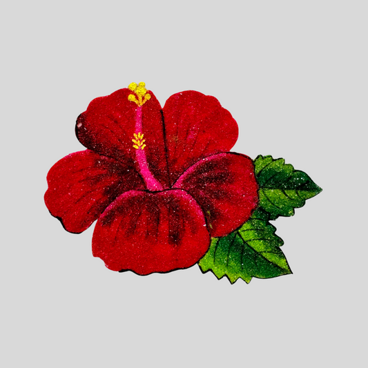 Red Hibiscus(Jaswand) Rangoli