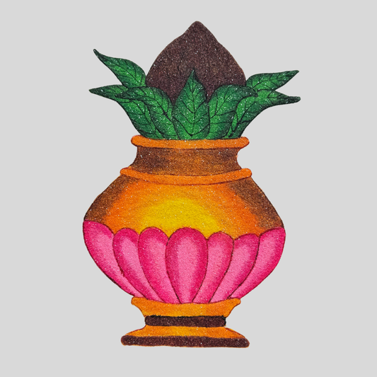 Lotus Kalash Rangoli (2 Size Available)