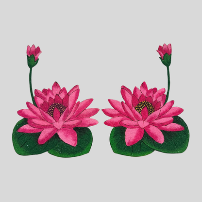 Lotus with Bud Pair Rangoli