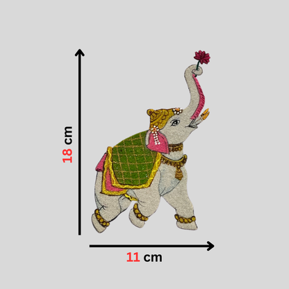 Pichwai Elephant Rangoli Pair