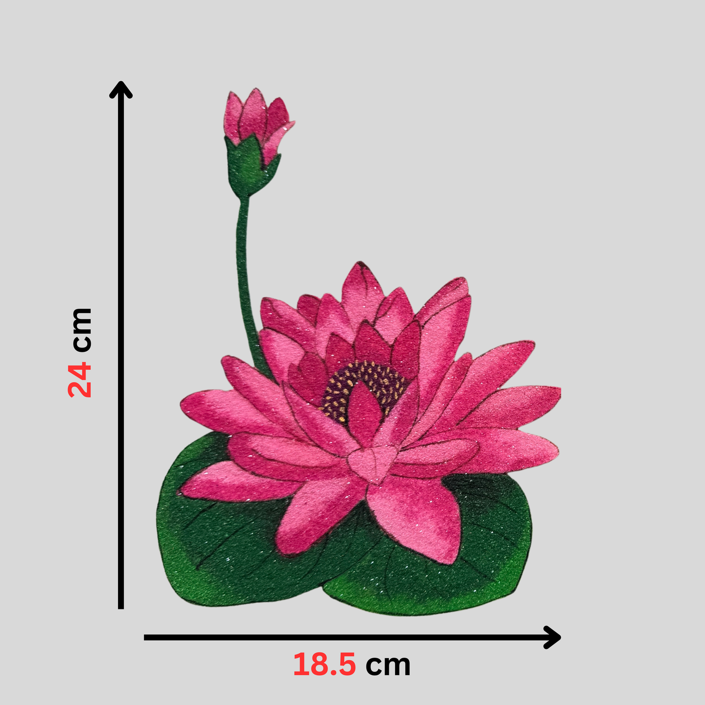 Lotus with Bud Pair Rangoli