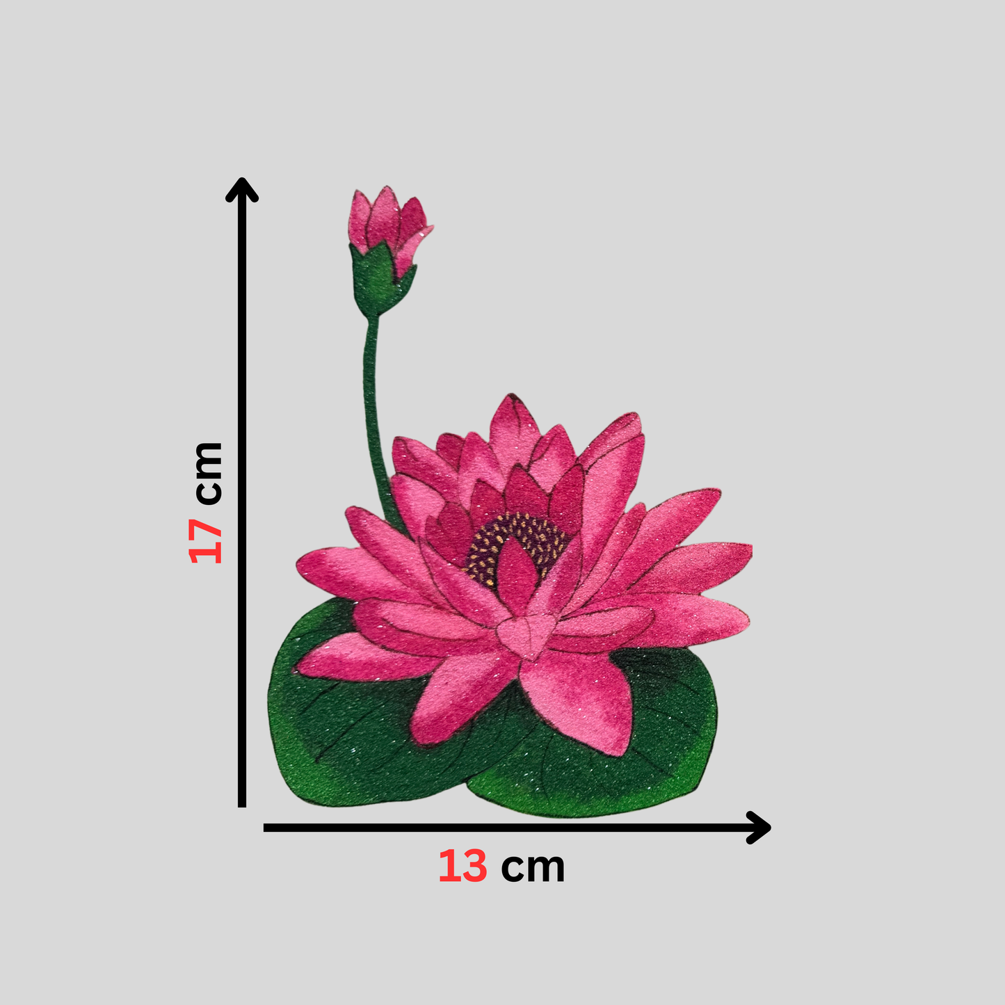 Lotus with Bud Pair Rangoli
