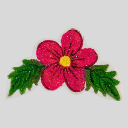 6 Flowers Rangoli Pink and Red