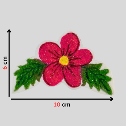 6 Flowers Rangoli Pink