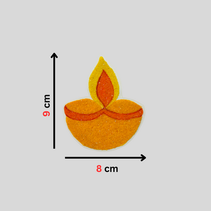 Radiant Diwali Diya Rangoli Yellow